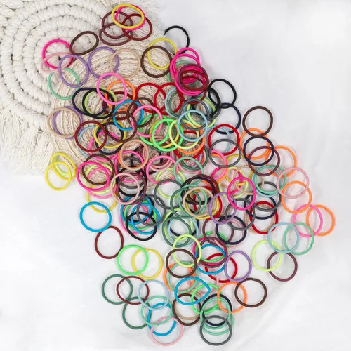 Vista 8 de 200 lazos pequeños para el cabello, lazos para el pelo de bebé 200pcs/20colors
