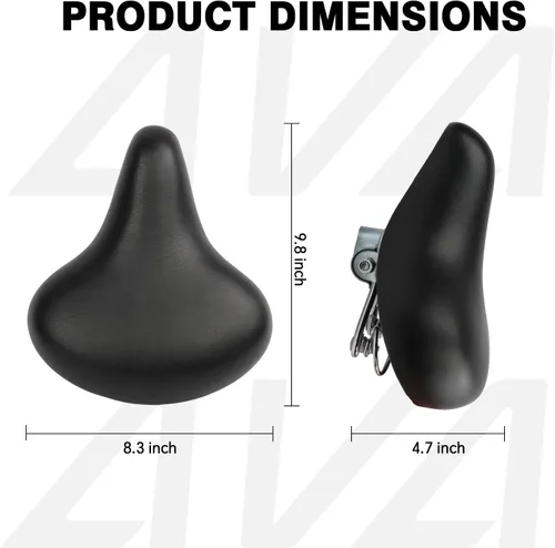 Vista 3 de AVASTA Kids Bicycle Saddle for Girls & Boys Waterproof Wide Soft Bike Cushion Dual Shock Absorbing Fit for 12 14 16 18 20 or 20 22 24 26 inch