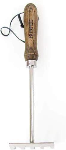 Vista 4 de Burpee - Pala de acero inoxidable resistente, herramienta para jardinería Nuez