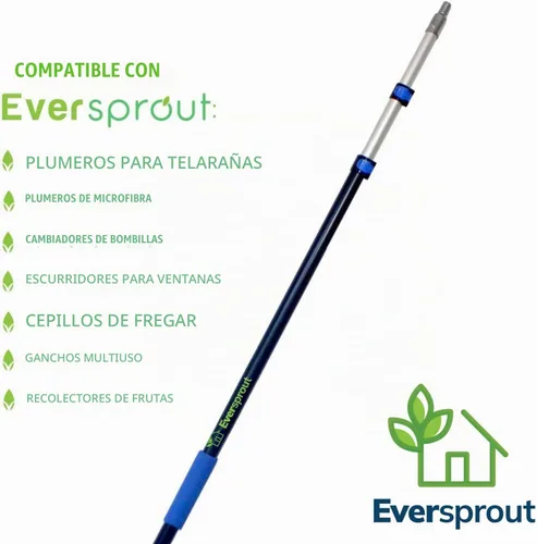 Vista 8 de EVERSPROUT Cepillo de lechada profesional de 1.5 a 3 pies con poste de mango largo Cerdas rígidas en forma de V construidas para esquinas