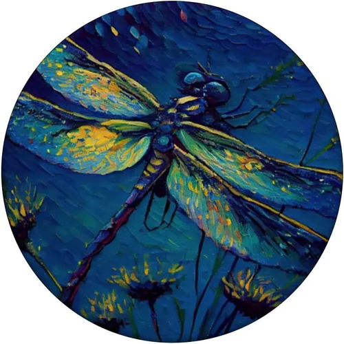 Vista 3 de Noche estrellada Famoso Estilo de Pintura Libélula PopSockets intercambiables PopGrip