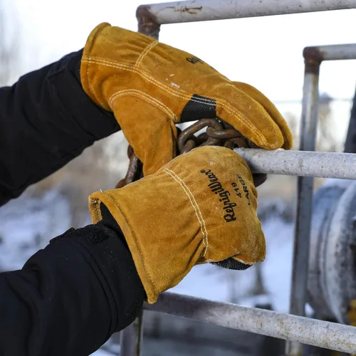 Vista 2 de RefrigiWear Guante de trabajo de cuero de vaca con doble aislamiento, clasificación de comodidad de -30 °F