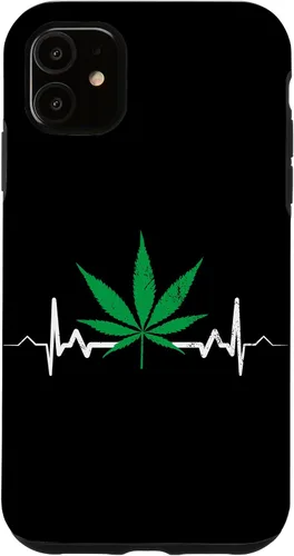 Vista 8 de Weed Heartbeat Pot Cannabis Leaf Marijuana 420 Stoner Gift Case for iPhone 17
