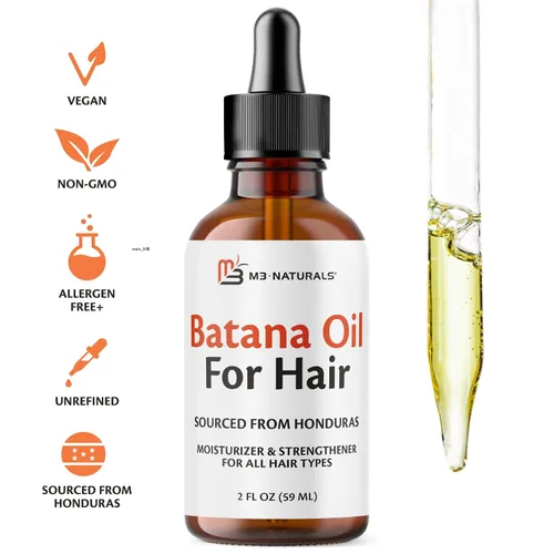 Vista 8 de M3 Naturals Aceite de batana vegano Aceite de batana sin refinar para cabello y piel Apoya la producción de piel saludable y colágeno Batana