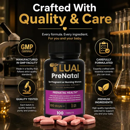 Vista 10 de LUAL Vitaminas prenatales para mujeres con hierro • Multivitamínico