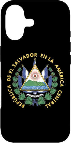 Vista 32 de Funda para iPhone 13 Pro Max con emblema nacional de escudo de armas de El Salvador