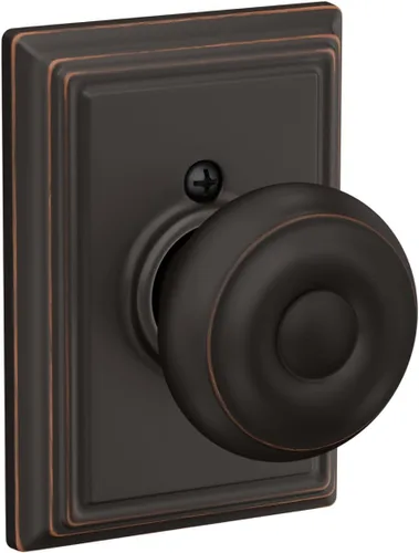 Vista 14 de SCHLAGE F10 GEO 716 Pomo de Puerta Georgiano, Cerradura de Paso para Pasillo y Armario, Bronce Envejecido (Paquete de 4)