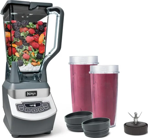 Vista 11 de Ninja Licuadora profesional 2.0, 1200W, Auto-iQ, jarra de 72 onzas Cuchillas de trituración total de 1200 W + programa Auto-iQ Crush para batidos