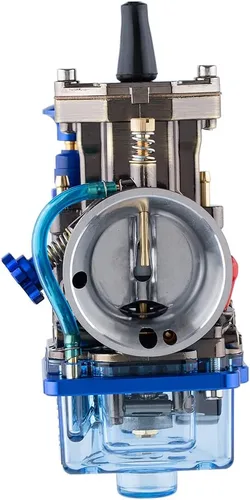 Vista 4 de Carburador PWK de 30 mm de rendimiento de mejora de carreras con chorros de carburador universal para motores de 125 cc a 250 cc 2T 4T para Dirt Azul