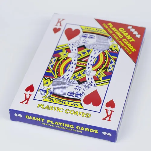 Vista 4 de SUUJI Juego de cartas de juego grandes, mazo gigante, de 5 x 7 pulgadas, juego de cartas de juego súper grande, puente, cartas de juego de póquer