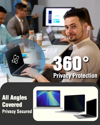 Vista 3 de F FORITO Protector de pantalla magnético de privacidad compatible con MacBook Pro de 13 pulgadas (2016, 2017, 2018, 2019, 2020, 2021, 2022, M1, M2)