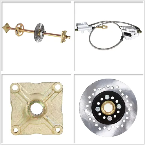 Vista 3 de waltyotur Kit de ensamblaje de eje trasero de Go Kart ATV 32 Pulgadas Eje y cubo y cadena y cilindro maestro de freno de reemplazo para Go Kart ATV