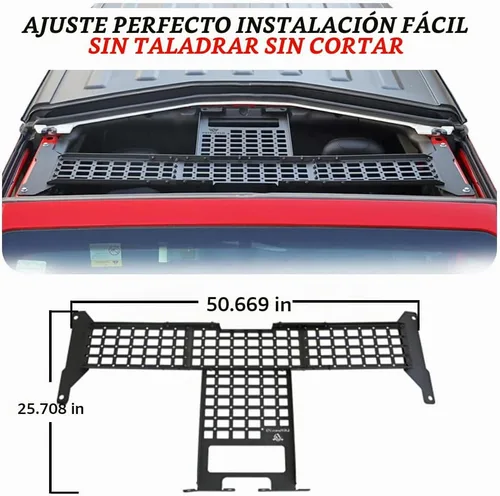 Vista 6 de Molle Panel de techo para Jeep Wrangler JL JLU JT Gladiator 2018-2023 Fácil instalación