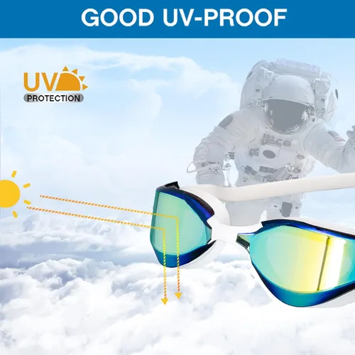Vista 3 de Gafas de natación para hombres/mujeres, antivaho anti-UV, gafas de natación para adultos, niños/niñas/jóvenes/jóvenes