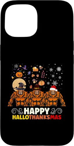 Vista 6 de iPhone 16 Halloween Thanksgiving Christmas Hallothanksmas Bigfoot Case