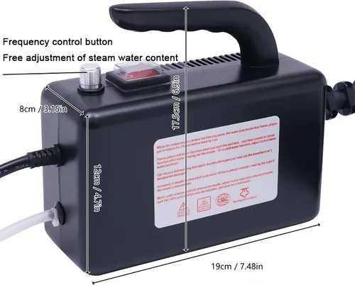 Vista 4 de Vaporizador de 1700 W para limpieza, vaporizador portátil de alta presión de 110 V, tanque de agua grande, máquina de limpieza a vapor eléctrica
