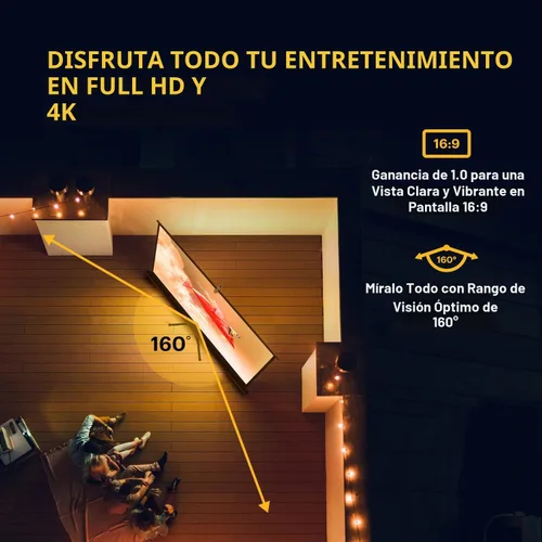 Vista 4 de Kodak Pantalla de proyector de 100 pulgadas, soporte para trípode, 16:9, bolsa de transporte
