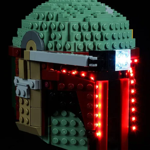Vista 6 de Kyglaring Kit de luces LED para Lego 75277 Star Wars Boba Fett casco de exhibición (el modelo no incluido) (versión estándar)