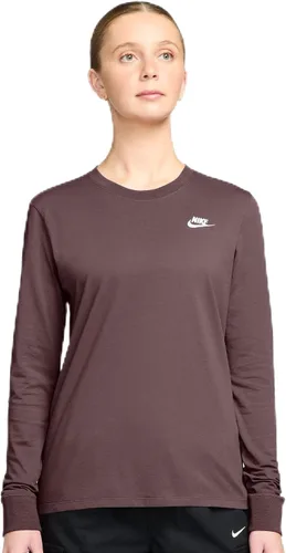 Vista 22 de Nike Sportswear Club - Camiseta de manga larga para mujer Negro/Blanco