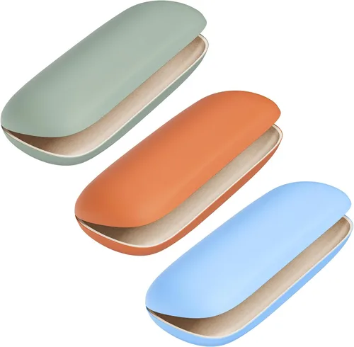 Vista 38 de Funda para gafas, funda protectora de carcasa rígida para gafas, unisex para mujeres y hombres Paquete de 3-Negro