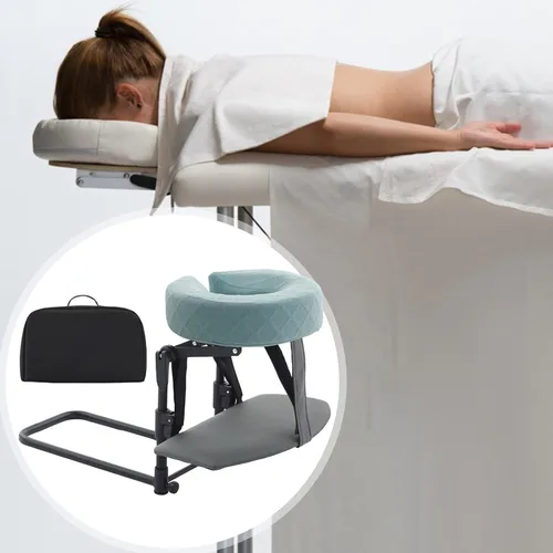 Vista 7 de predolo Home Mattress Top Massage Kit Face Down Pillow Ergonomic Head Cradle Cushion Adjustable Height Sponge Alloy Suitable for Eye Surgery