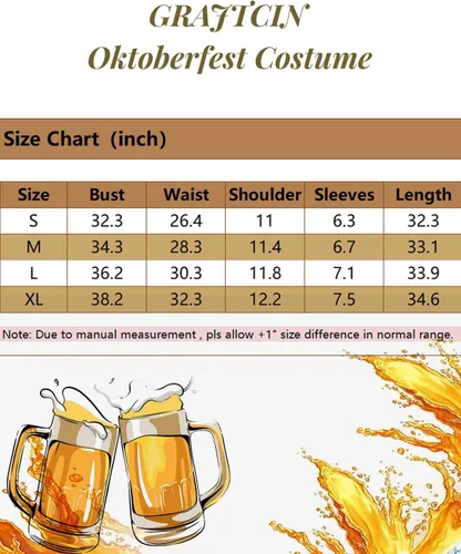 Vista 7 de GRAJTCIN - Disfraz de Oktoberfest para mujer, vestido bávaro alemán de terciopelo para carnaval de Halloween