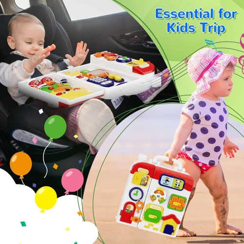Vista 6 de Juguetes Montessori para niño y niña de 1 año, tablero musical Montessori ocupado para 12-18 meses de edad, juguete Montessori educativo para niños