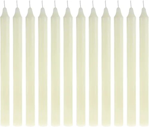 Vista 17 de Mega Candles 48 velas cónicas negras rectas sin perfume, vela de cera vertida a mano de 4 x 3/4 pulgadas, decoración del hogar, recepciones de boda