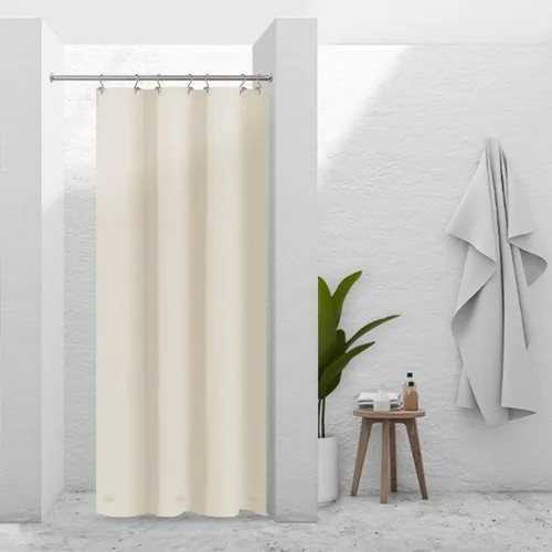 Vista 42 de Barossa Design - Forro de cortina estrecho de PEVA para ducha, con 3 imanes, impermeable, para cabina de baño pequeña, sin PVC, ojales metálicos
