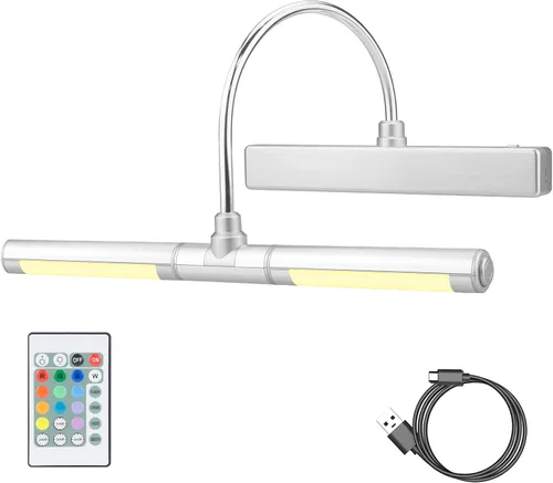 Vista 8 de LUXSWAY - Iluminación LED inalámbrica para marcos de fotos, iluminación recargable para exhibición de arte, clip para cuadros, luces para sobre