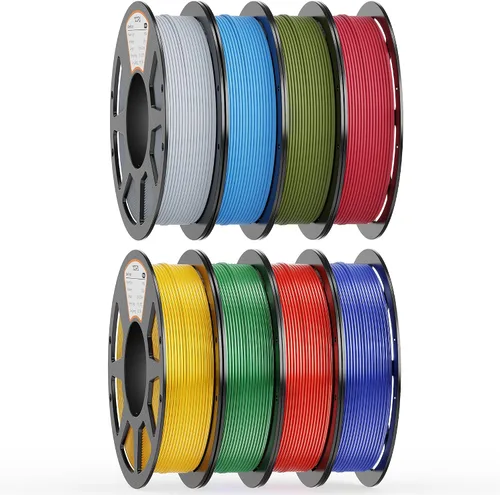 Vista 32 de YOOPAI Filamento PLA de 0.07 in, 8.82 oz PLA+ y paquete mate, 8 rollos Pla Bundle-250gx8-112040009