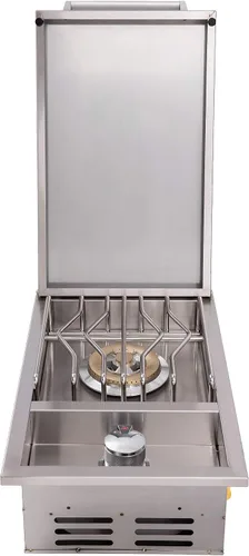 Vista 2 de Bonfire Cocina al aire libre de un solo lado con tapa para isla de barbacoa al aire libre, con kit de conversión, acero inoxidable 304, CBASSB