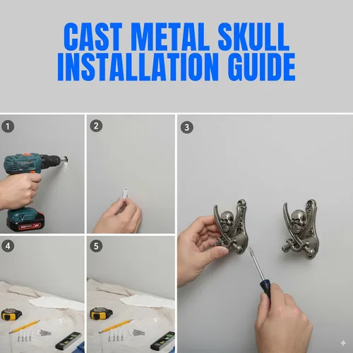Vista 4 de Szco Supplies Colgador de espada ajustable estilo pirata de metal fundido de 2 pulgadas