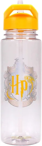 Vista 2 de Half Moon Bay Botella de agua Botella de agua Hufflepuff de Harry Potter con popote Botella de bebidas Botellas de agua para niños con popote