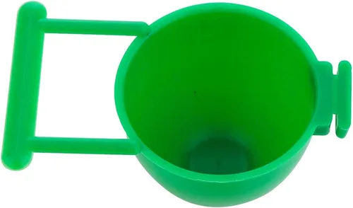 Vista 2 de 8 piezas mini pájaro loro alimentador plástico palomas pájaros jaula plato conveniente colgante contenedor