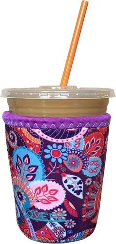 Vista 69 de Funda Koverz para café helado, funda aislante de neopreno para taza, se ajusta a una taza de café de 32 Oz., lavable y reutilizable, accesorios