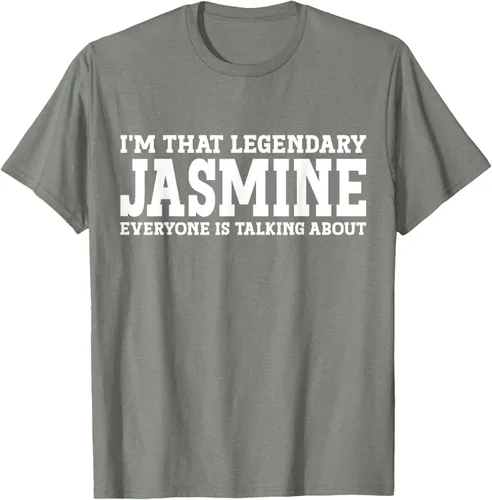 Vista 27 de Jasmine Personal Name - Camiseta divertida de jazmín para mujer y niña, Negro