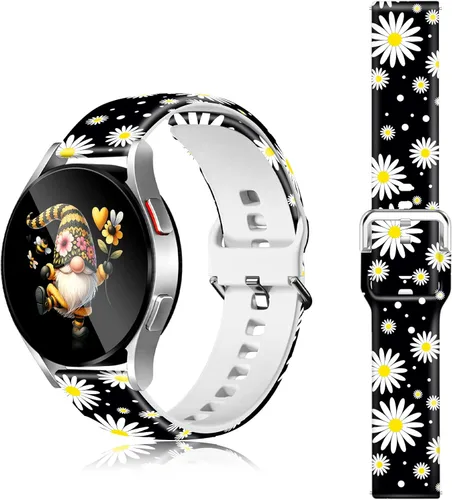 Vista 2 de Correa de reloj de 20 mm de Navidad compatible con Samsung Galaxy 6/5/5 Pro/4/4 Classic/3 (41 mm)/Active 1 y 2, tamaños 40 mm 41 mm 42 mm 44 mm 45