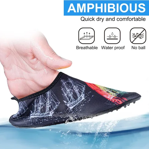 Vista 5 de Zapatos de agua para mujeres y hombres, zapatos de playa, calcetines de agua, zapatos de piscina, zapatos de secado rápido, zapatos de deportes