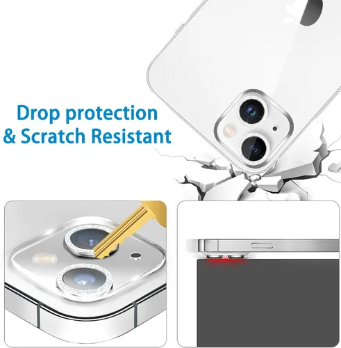 Vista 21 de Dengduoduo Paquete de 3 protectores de lente de cámara de vidrio templado para iPhone 15 de 6.1 pulgadas y para iPhone 15 Plus de 6.7 pulgadas