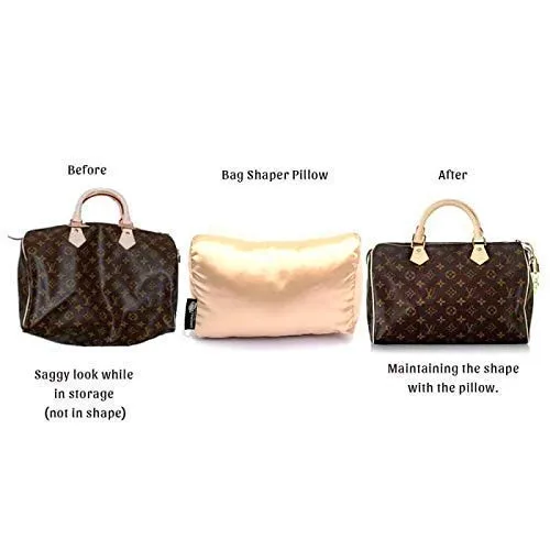 Vista 6 de Satin Pillow Luxury Bag Shaper in Champagne Compatible for the Designer Bag Speedy 25