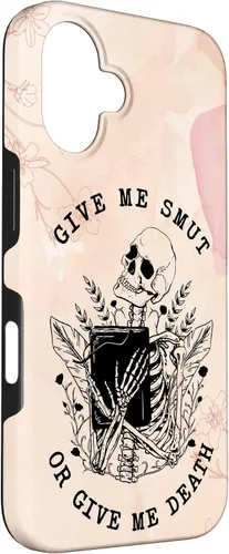 Vista 3 de iPhone 16 Romance Book Lover Smut Reader Give Me Smut Or Give Me Death Case