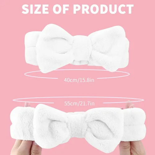 Vista 2 de WSYUB Diadema de spa, maquillaje, diademas de maquillaje esponjosas, suministros para fiestas de pijamas, diademas faciales para lavar la cara