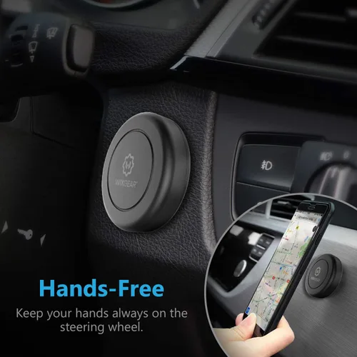Vista 2 de WizGear soporte magnético plano para el tablero del auto, para teléfonos celulares y tabletas mini con tecnología de adhesión rápida - Extra delgado