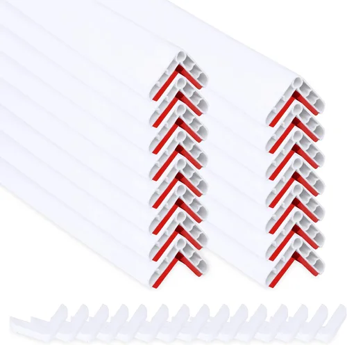Vista 9 de Rubber Bond Protector de borde de esquina de pared, protectores de esquinas a prueba de bebés de 1 x 1 x 36 pulgadas, tiras de borde autoadhesivas
