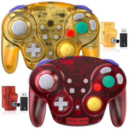Vista 14 de 2.4 GHz Wireless GameCube Controller, for NGC GameCube Console (Built-in Rumble) (Analog Stick) (Analog Triggers) (Rechargeable) (Plug and Play)