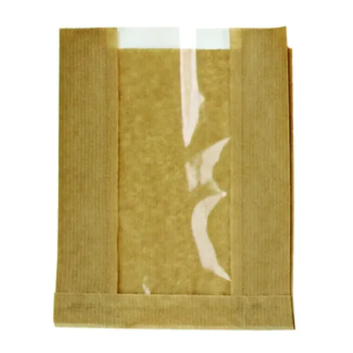 Vista 8 de PACKNWOOD - 210SVIS2214 - Bolsa Kraft marrón con ventana - Bolsa sellable Kraft con ventana - Papel Kraft marrón frontal transparente - Bolsas
