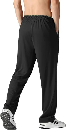 Vista 31 de Pantalones deportivos para hombre con bolsillos con cremallera, pantalones deportivos ligeros, pantalones de entrenamiento holgados atléticos