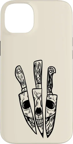 Vista 15 de Skull Reflected on Kitchen Knives Retro Chefs Cooks Gift Case for iPhone 17