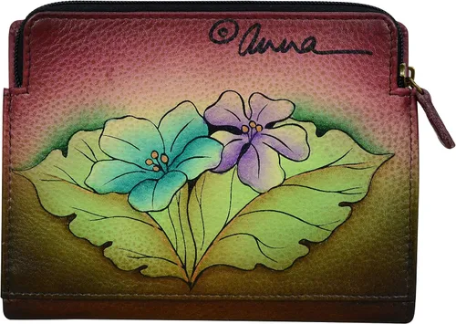 Vista 2 de Anna By Anuschka Cartera de mano de cuero genuino pintada a mano para mujer